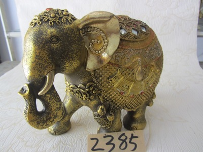 樹脂陶瓷工藝品（行走銅金色大象）造型二 匠心工藝與實(shí)用信息