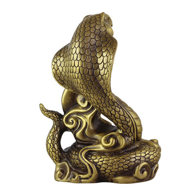 慈緣正堂銅蛇擺件 匠心獨運，金蛇獻瑞